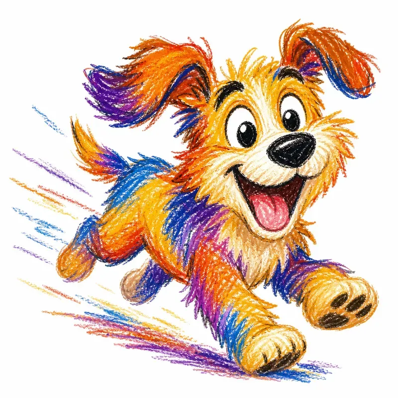 Crayon Burst Animals