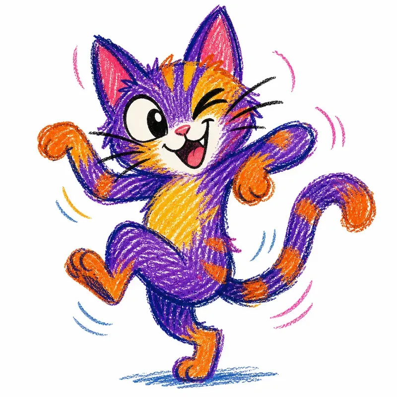 Crayon Burst Animals