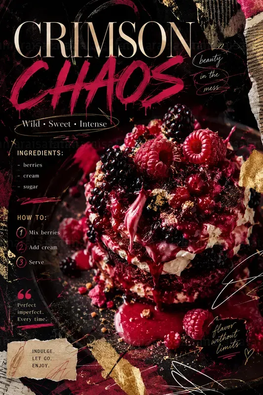 Chaotic Luxury Recipe Poster Generator