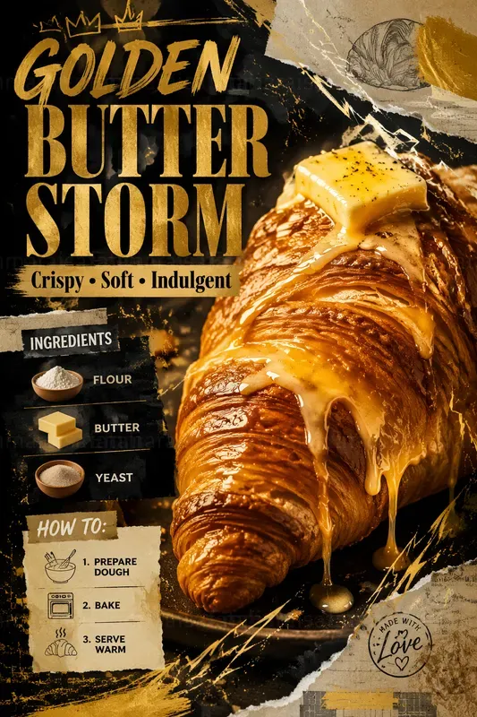 Chaotic Luxury Recipe Poster Generator