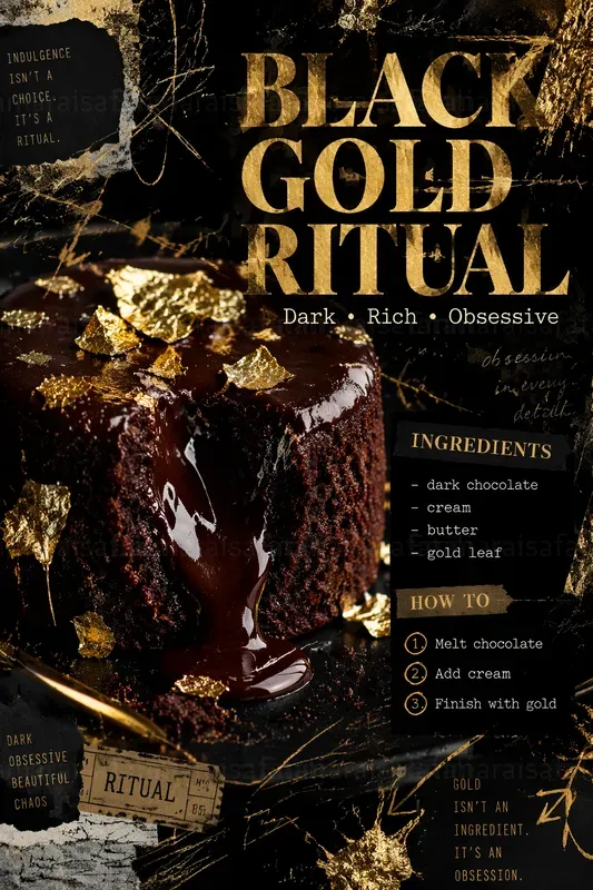 Chaotic Luxury Recipe Poster Generator