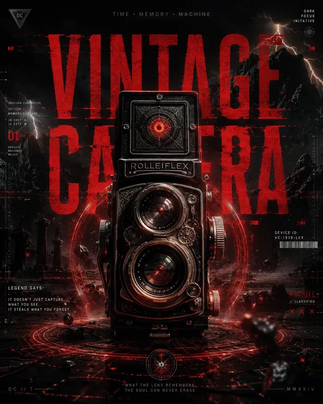 Cinematic Object Glitch Posters