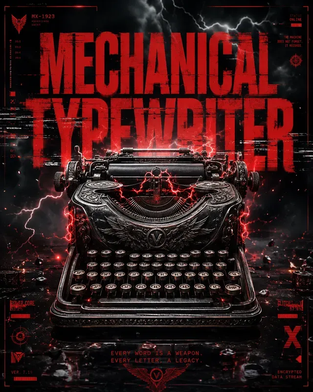 Cinematic Object Glitch Posters