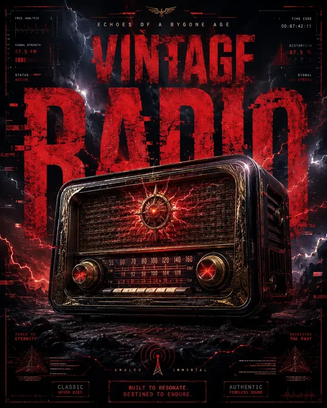 Cinematic Object Glitch Posters