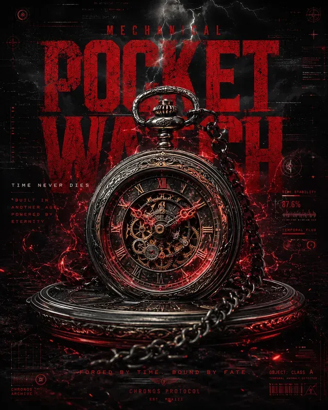 Cinematic Object Glitch Posters