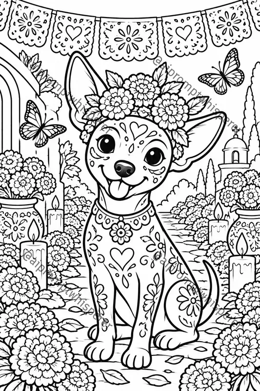 Mexican Dia De Los Muertos Coloring Books