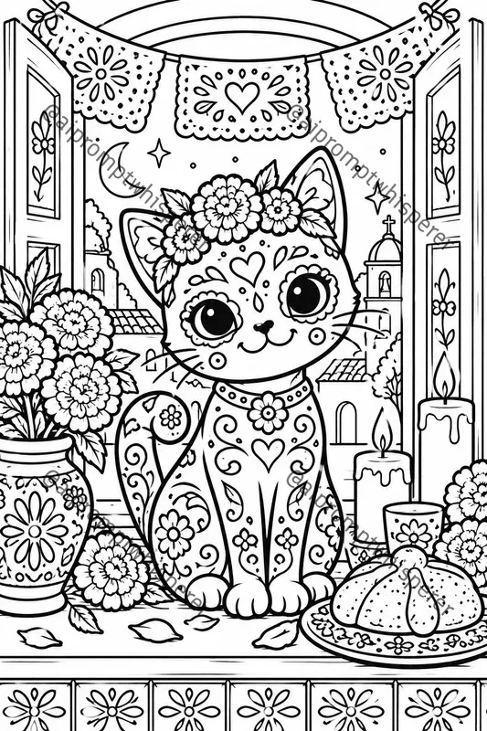Mexican Dia De Los Muertos Coloring Books