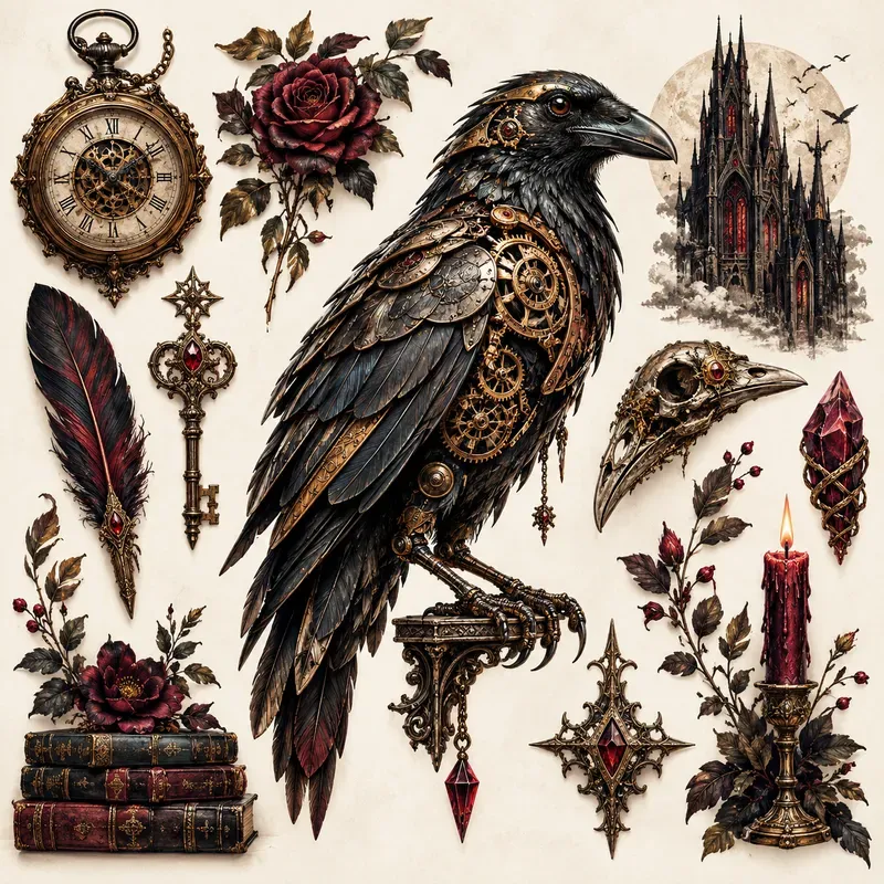 Gothic Curio Collages