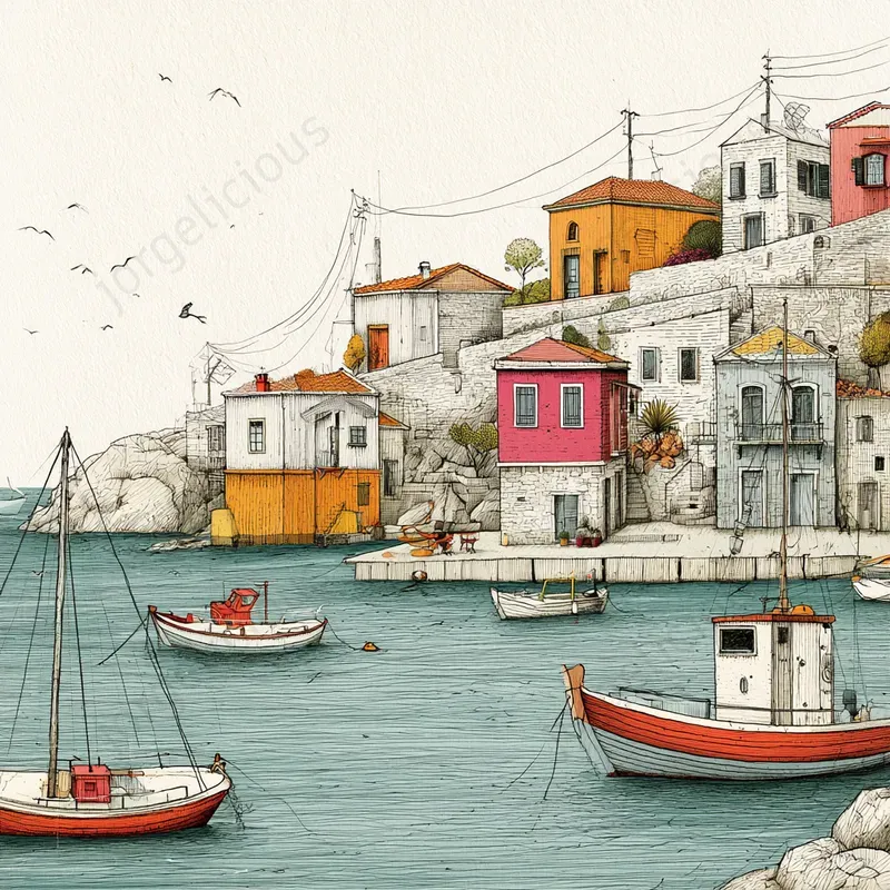 Illustrated Travel Sketch Art