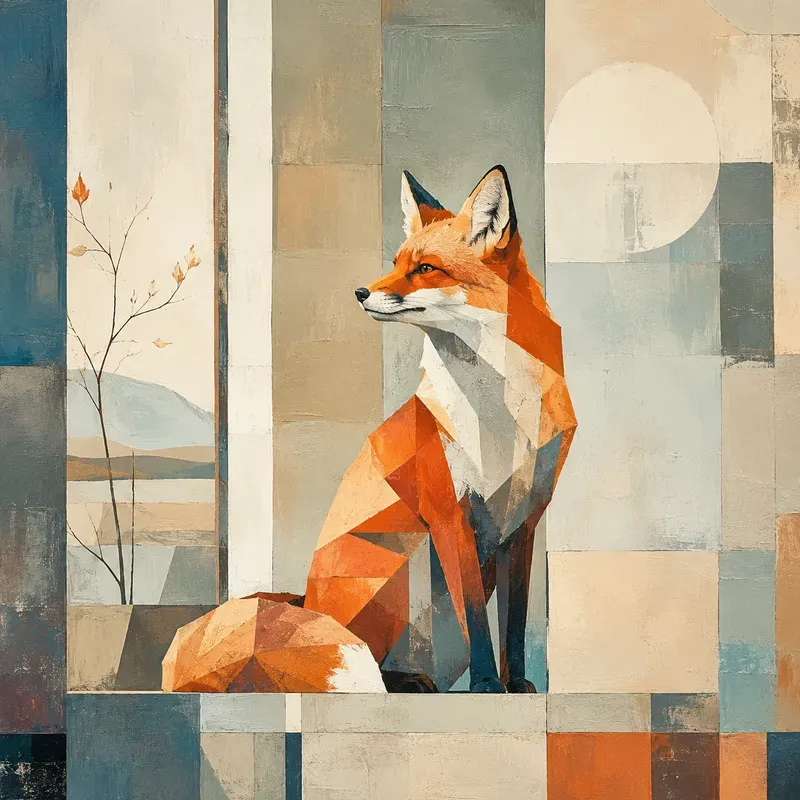 Modern Geometric Animal Portraits