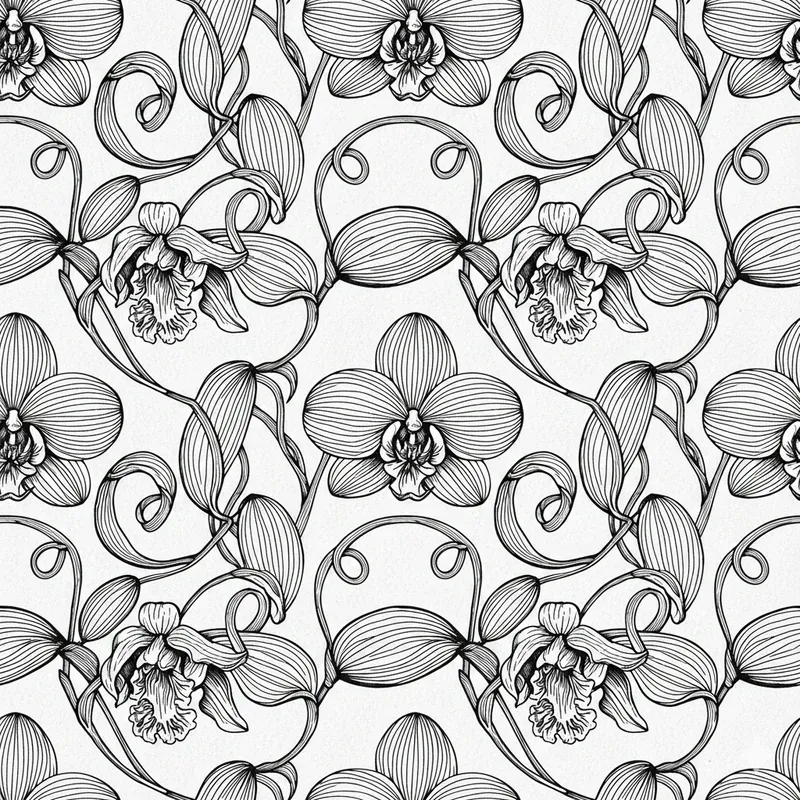 Monochrome Engraved Seamless Patterns