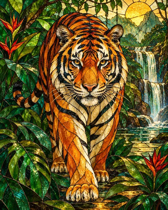 Stained Glass Animal Art Generator