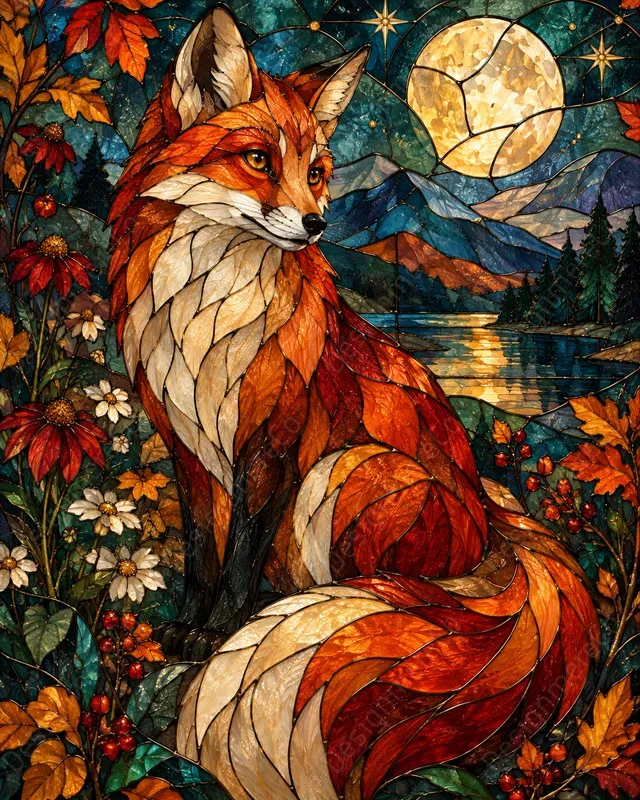 Stained Glass Animal Art Generator