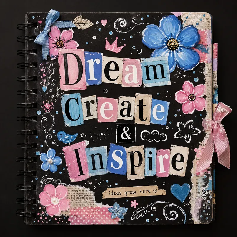 Cute Collage Sketchbook Cover Designs