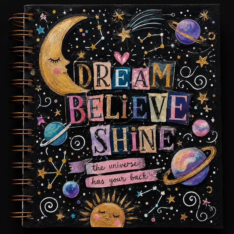 Cute Collage Sketchbook Cover Designs