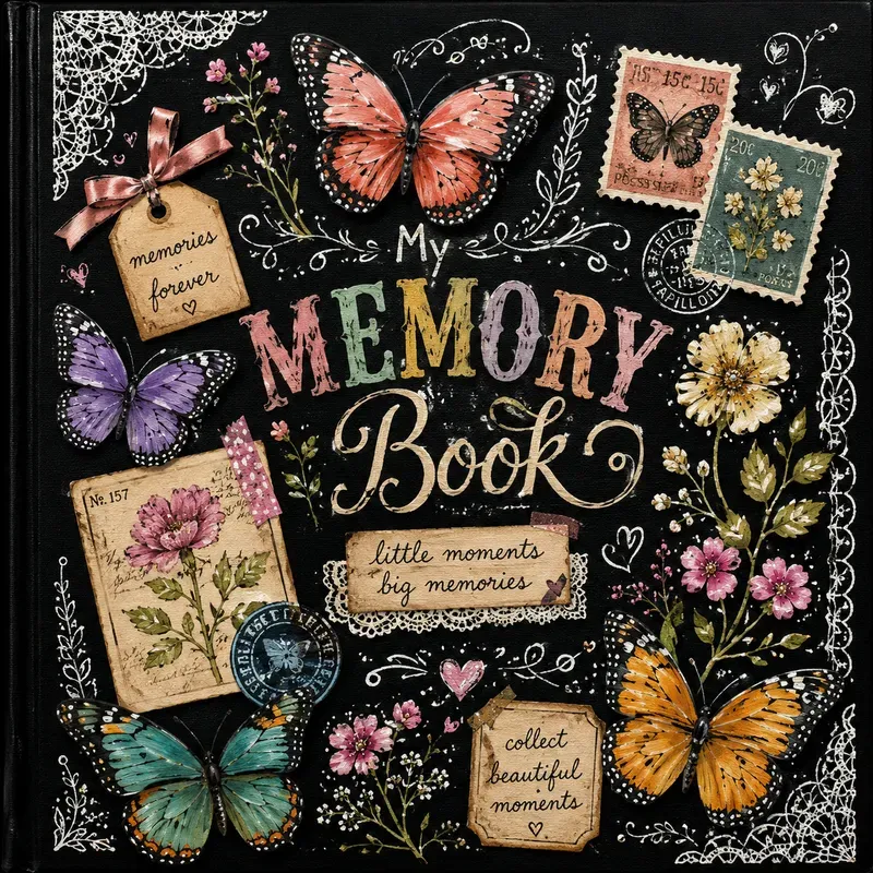 Cute Collage Sketchbook Cover Designs