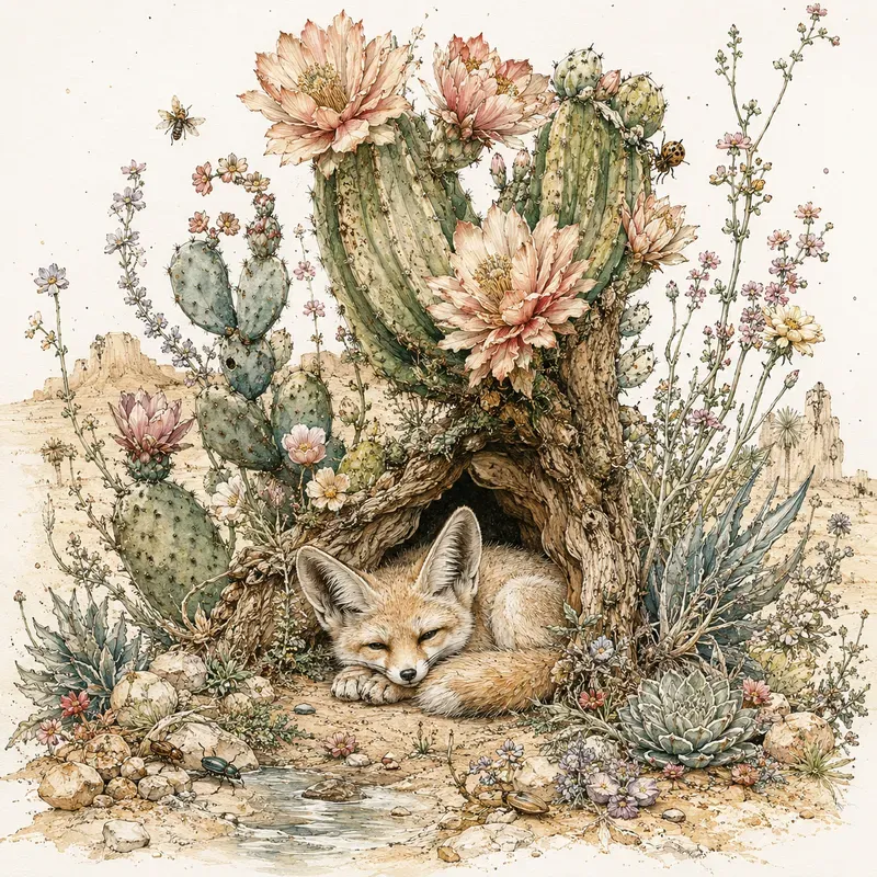 Whimsical Nature Storybook Art