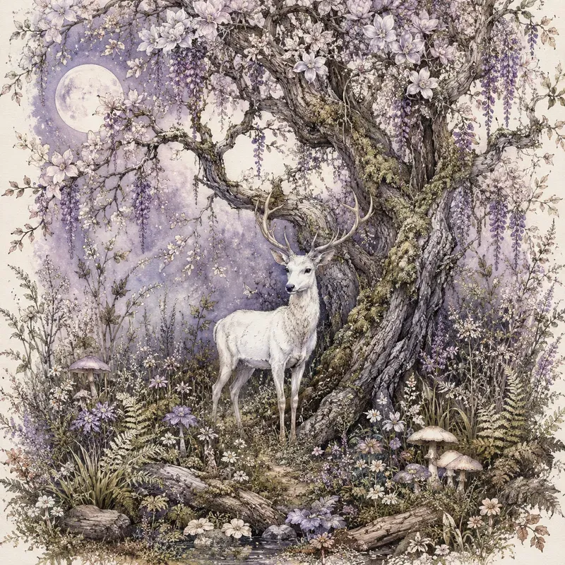 Whimsical Nature Storybook Art