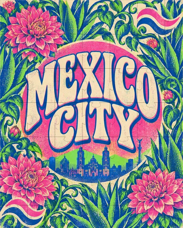 Psychedelic City Poster Generator