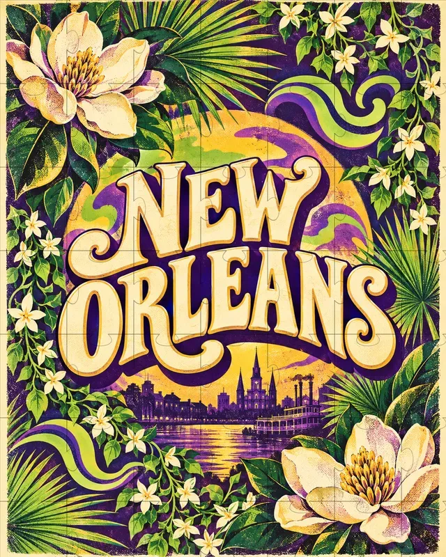 Psychedelic City Poster Generator