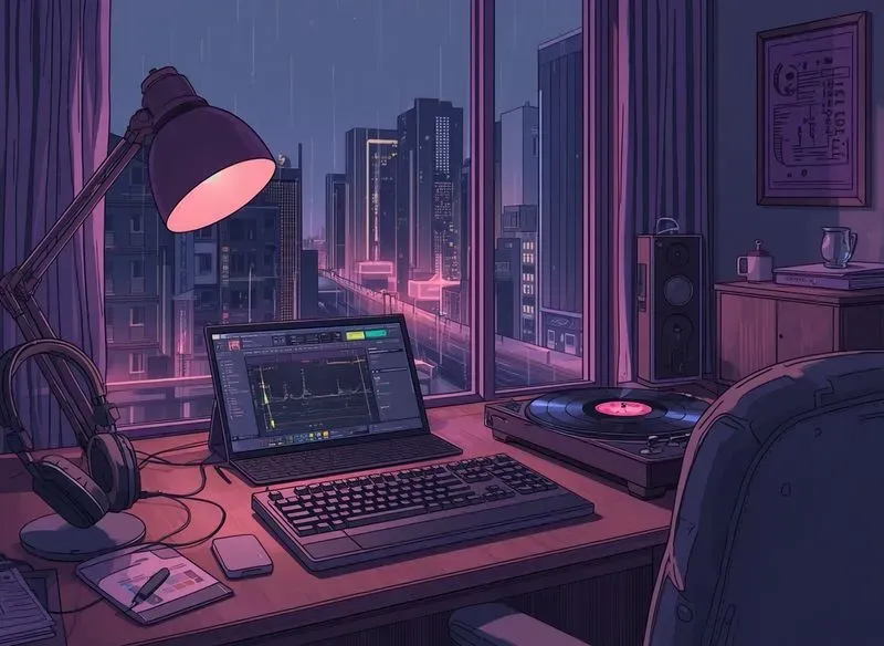 Aesthetic Lofi Desk Study Scenes
