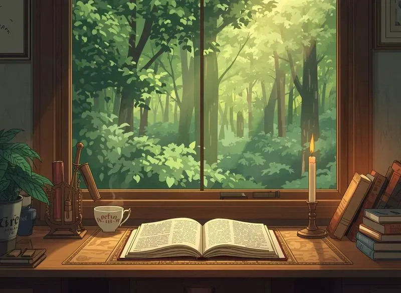 Aesthetic Lofi Desk Study Scenes