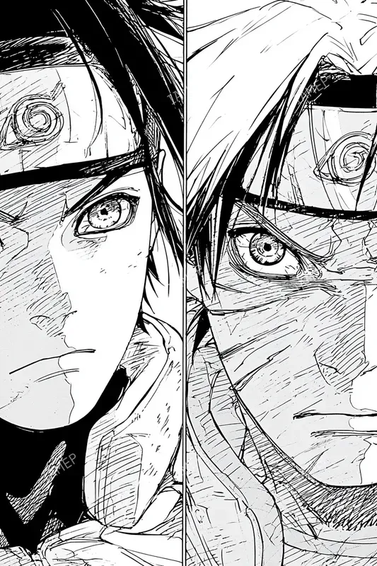 Black And White Manga Portraits