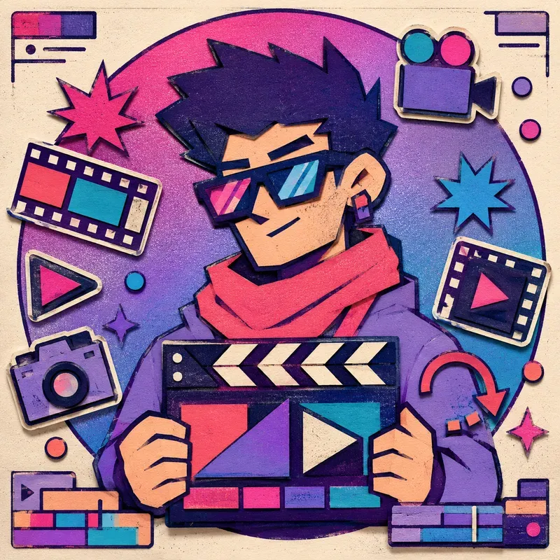 Vaporwave Paper Avatar Cutouts