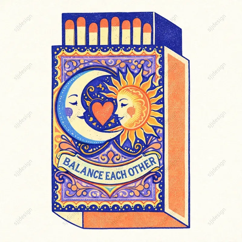 Vintage Matchbox Valentine Love Art