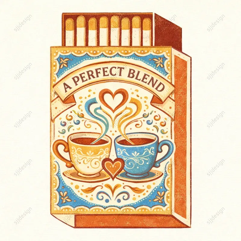 Vintage Matchbox Valentine Love Art