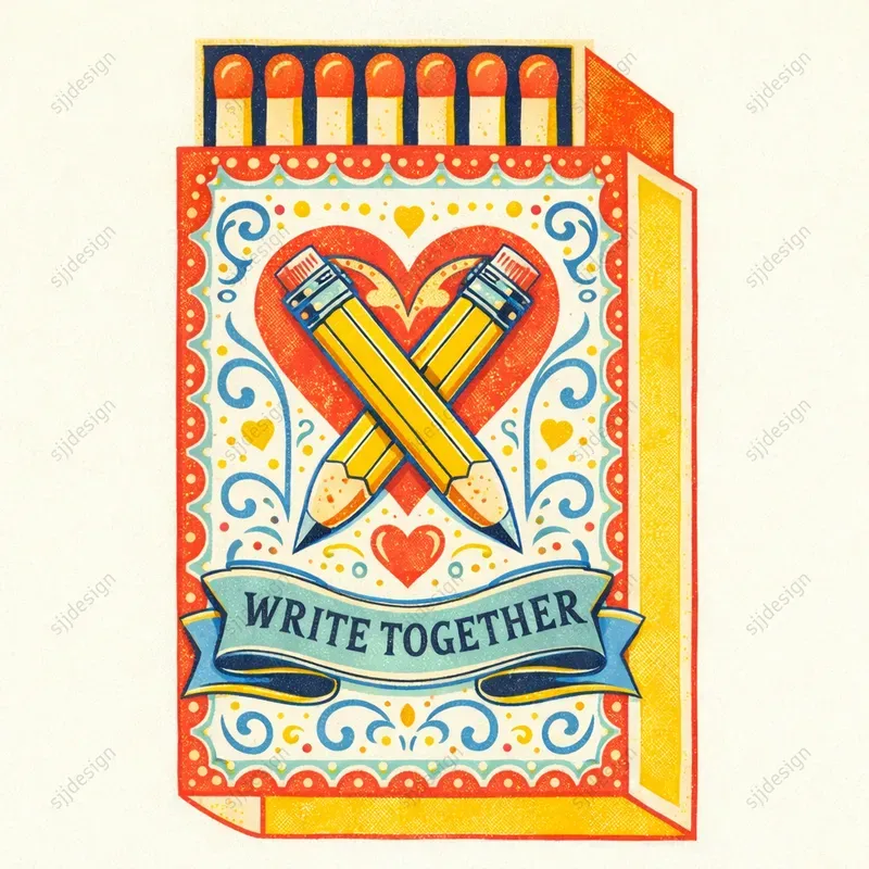 Vintage Matchbox Valentine Love Art