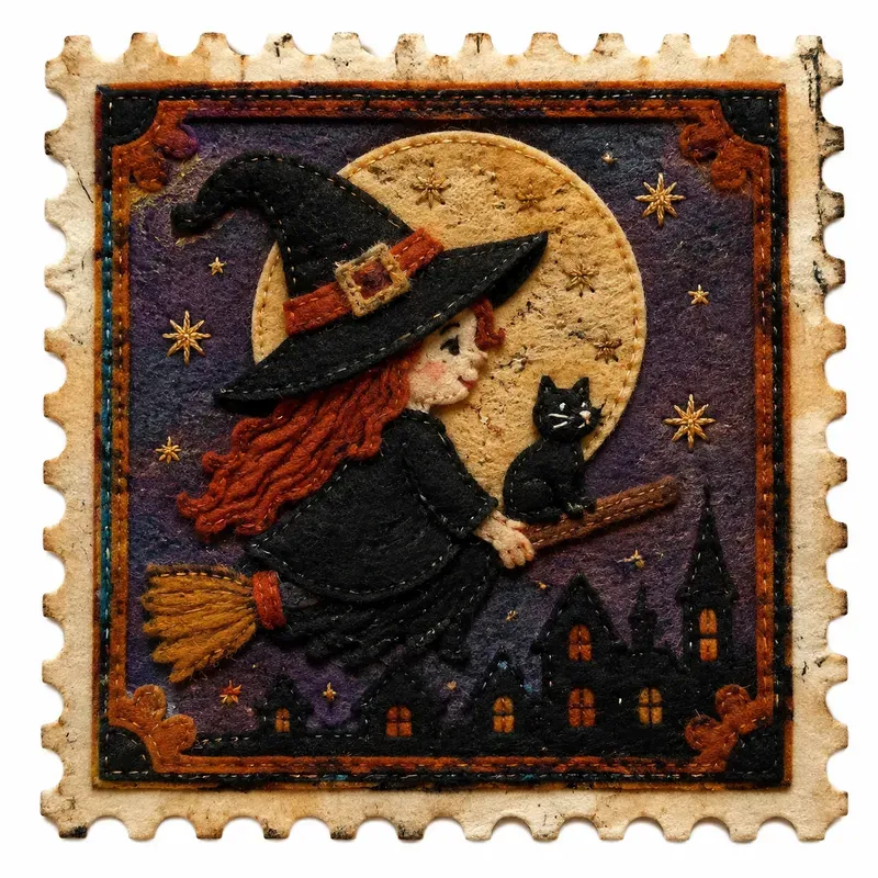 Halloween Felt Stamp Ephemera Generator