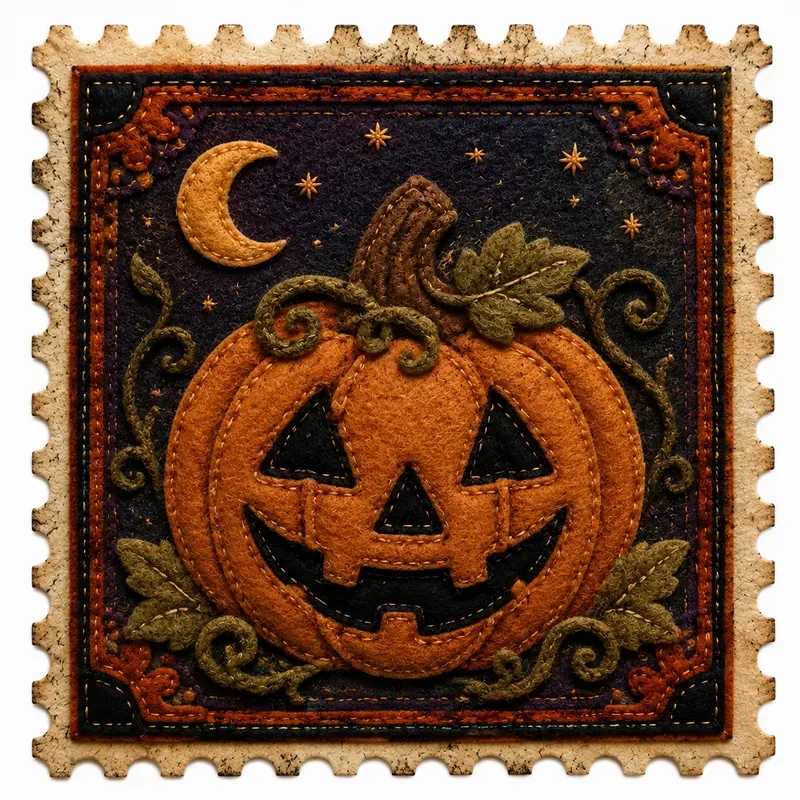 Halloween Felt Stamp Ephemera Generator