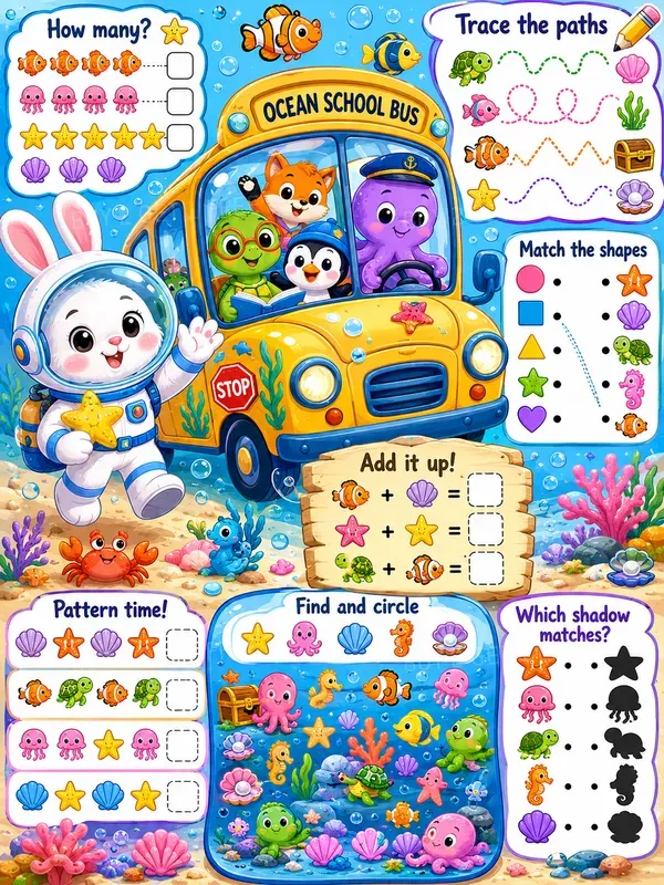 Summer Kids Activity Pages Fun
