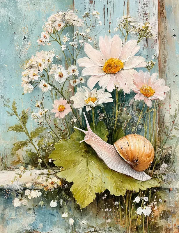 Rainy Day Spring Junk Journal Print Art