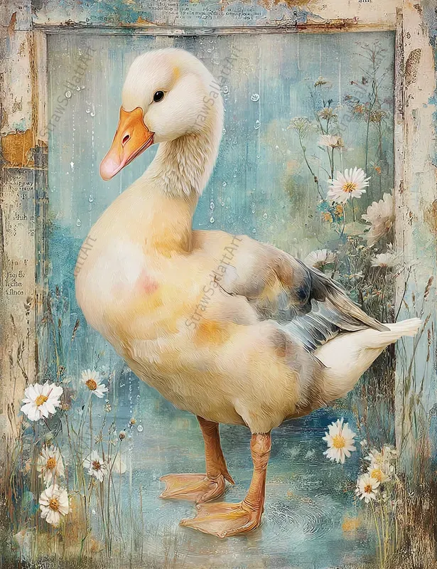 Rainy Day Spring Junk Journal Print Art