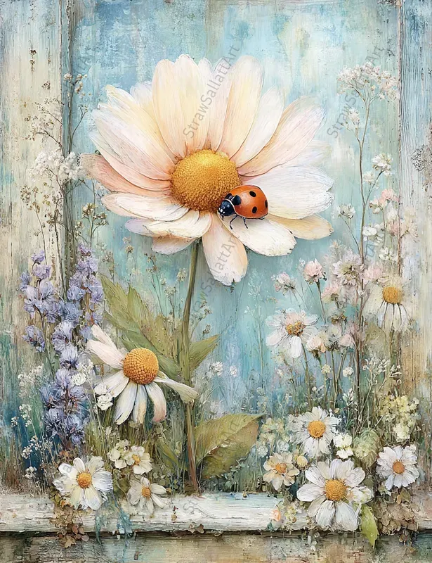 Rainy Day Spring Junk Journal Print Art