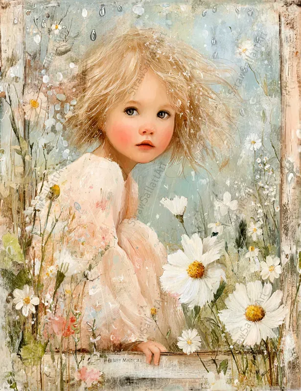 Rainy Day Spring Junk Journal Print Art