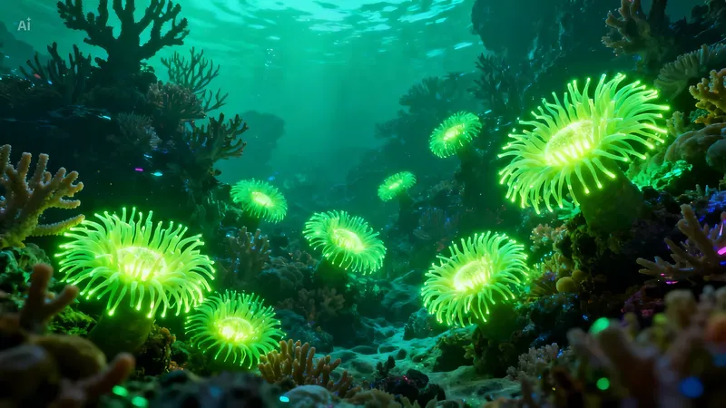 Ultra Neon Surreal Crystal Landscapes