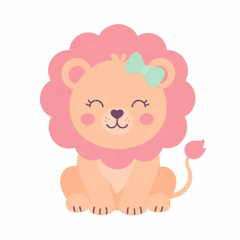 Feminine Flat Icons In Simple Words