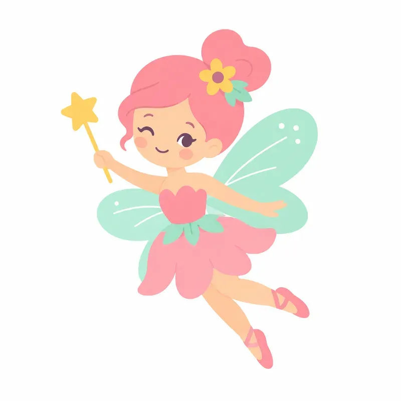 Feminine Flat Icons In Simple Words