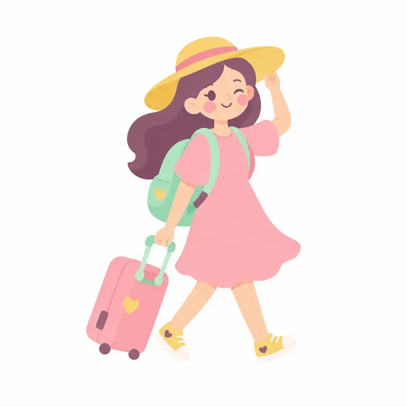 Feminine Flat Icons In Simple Words