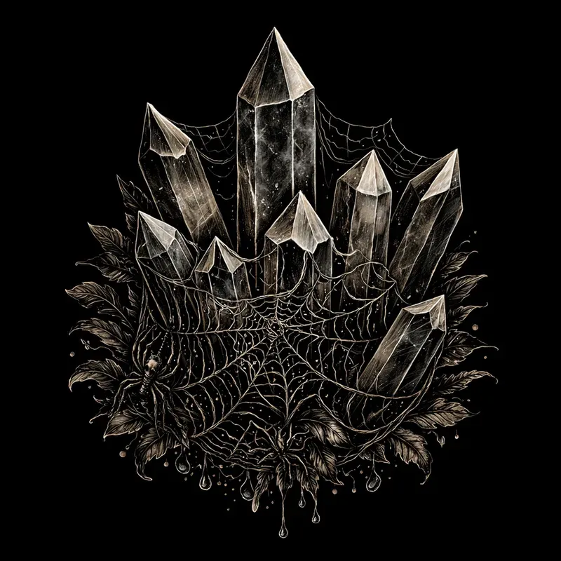 Dark Botanical Gothic Sticker Art