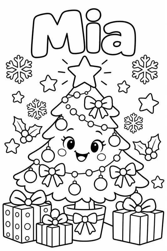 Christmas Name Coloring Pages For Kids