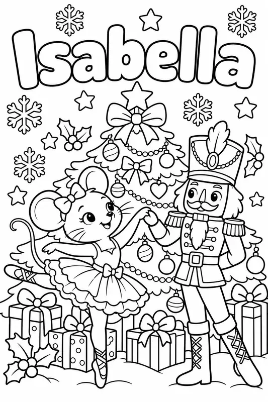Christmas Name Coloring Pages For Kids