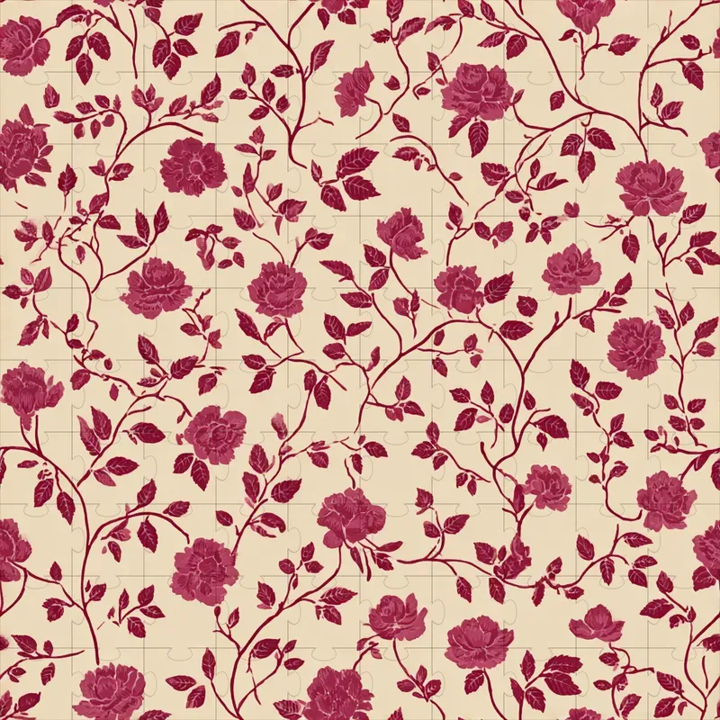 Elegant European Botanical Block Print Ps