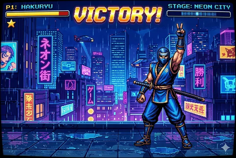 90s Arcade Fighter Pro Pixel Sprite Kits