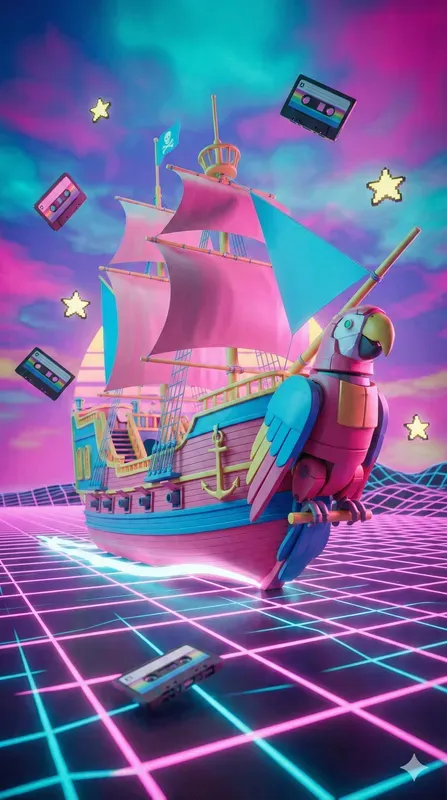 Psychedelic Cosmic Pirate Ships
