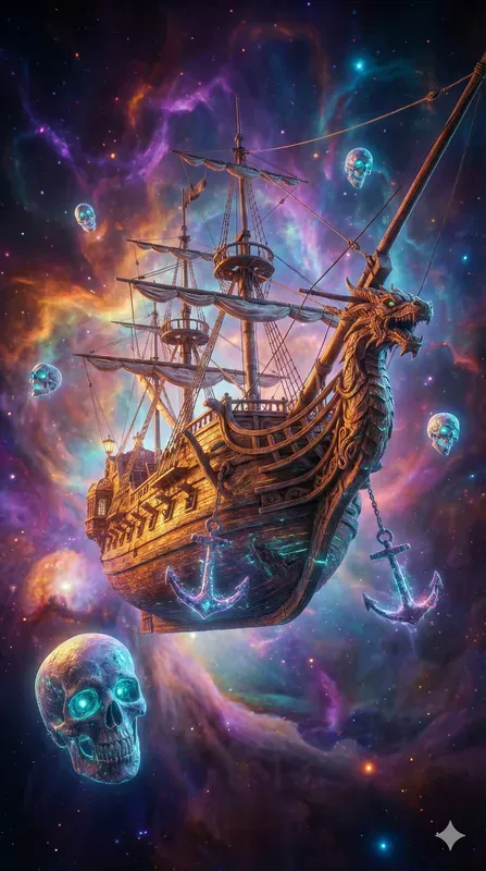 Psychedelic Cosmic Pirate Ships