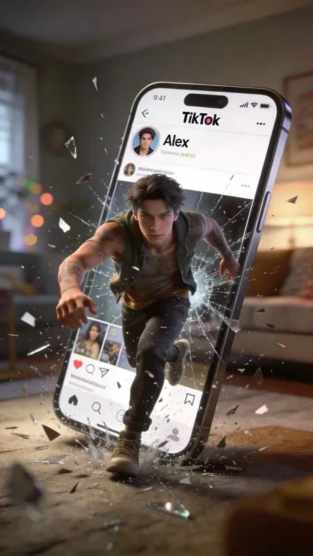People Emerging From Social Media Phones